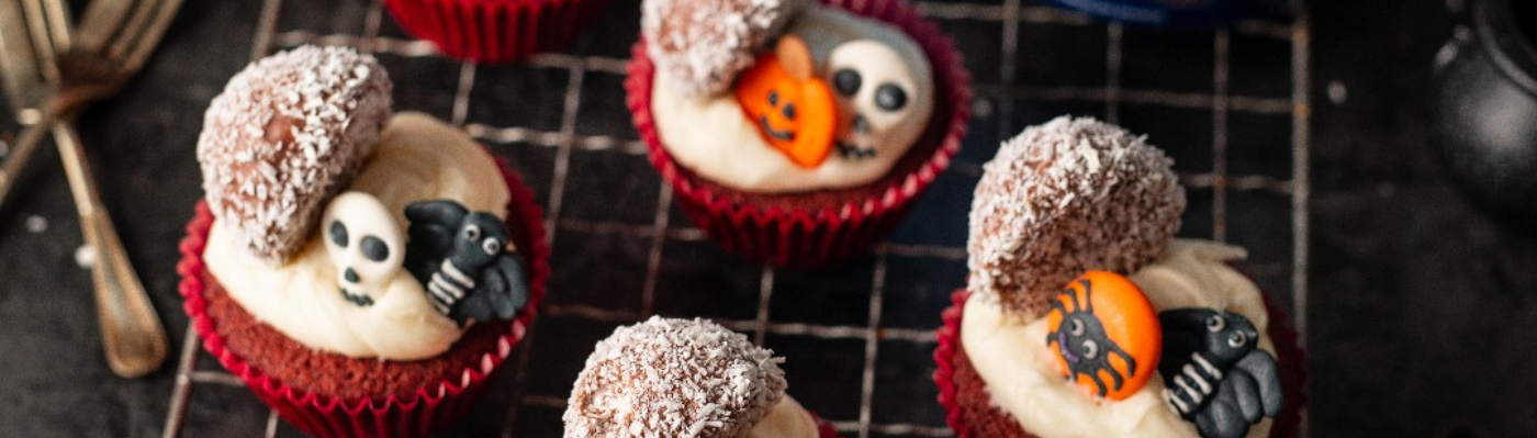 Red Velvet Snowball Cupcakes